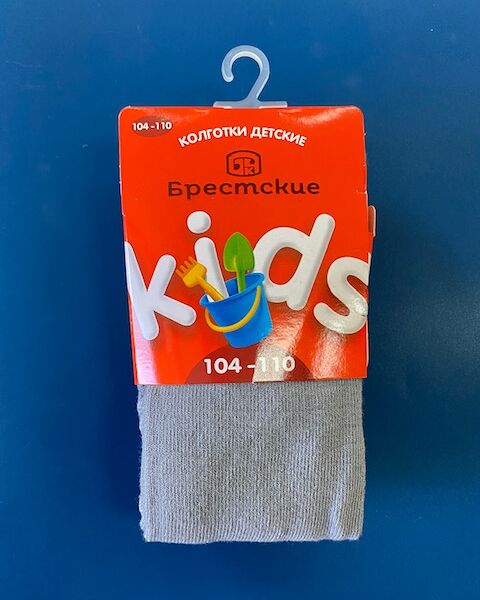 Колготки детские 3280, р.116-122,60-64,17-18, 000 СВ.СЕРЫЙ Брестские