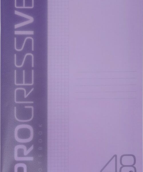 Тетрадь Hatber Progressive Фиолетовая в клетку 48л А5