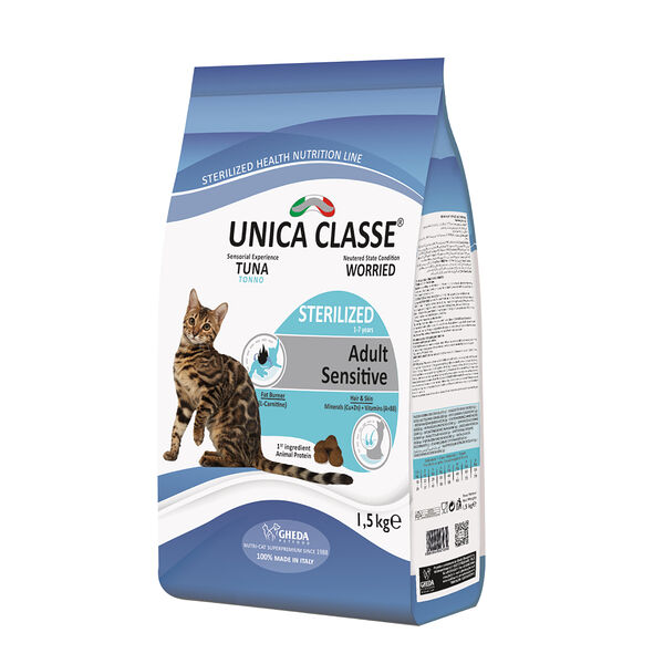 Корм UNICA сухой для стерилизованных кошек с тунцом