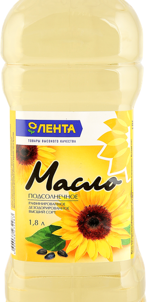 Масло подсолнечное ЛЕНТА рафинированное дезодорированное высший сорт