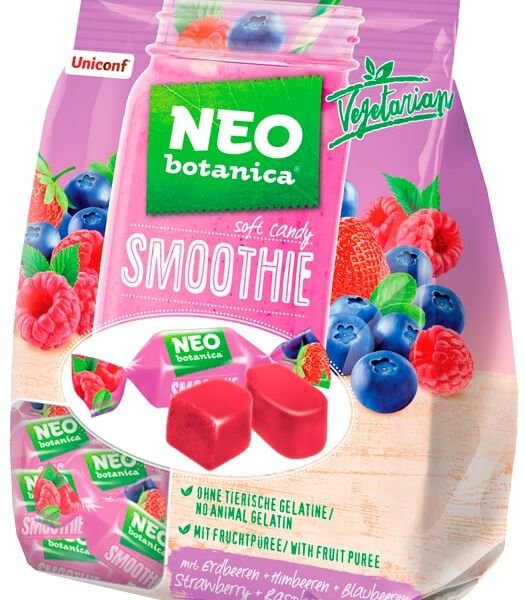Конфеты Neo Botanica с желейным корпусом Смузи Клубника-Малина-Черника 200г