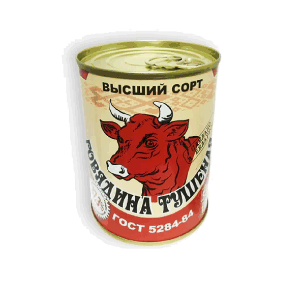 Консервы мясн Говядина тушеная стер куск в/с 338г ж/б