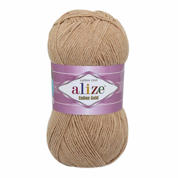Пряжа ALIZE 'Cotton gold' 100гр. 330м. (55%хлопок,45%акрил)ТУ(262 бежевый)
