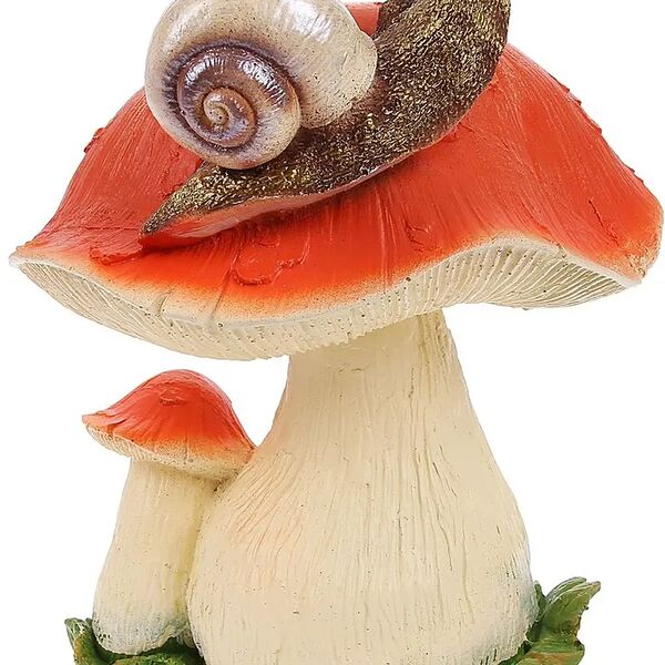 Фигура садовая GIARDINO CLUB Грибы с улиткой 23х23х28см.