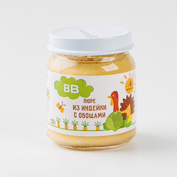 Пюре из индейки с овощами 100 г