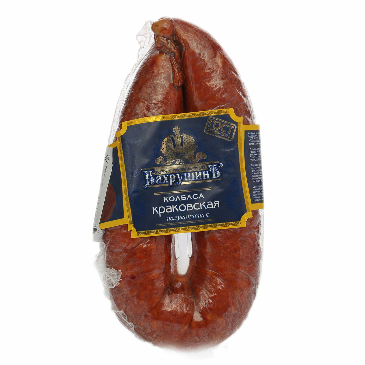 

Колбаса полукопченая Бахрушинъ Краковская 170 г