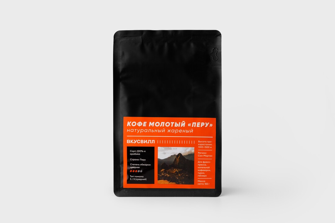 

Кофе натуральный жареный молотый Перу