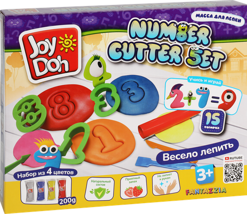 

Масса для лепки JOY DOH Number cutter set Учимся считать