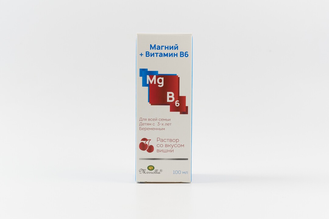 

Mirrolla Магний + витамин В6 раствор вишня 100 мл