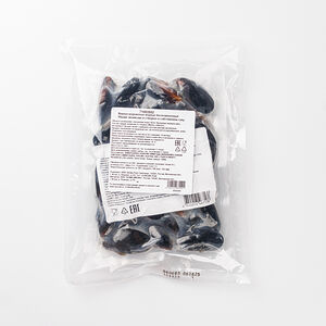 Мидии чилийские в створках в/м в собственном соку, 450 г(Продукт замороженный)