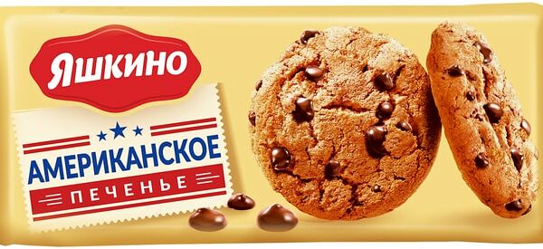 Печенье Яшкино Американское с шоколадными каплями 200г