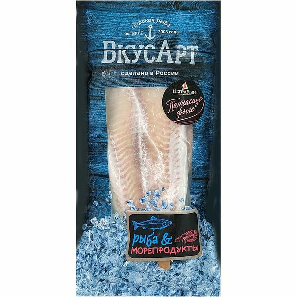 Пангасиус ВкусАрт филе без кожи замороженное 600 г