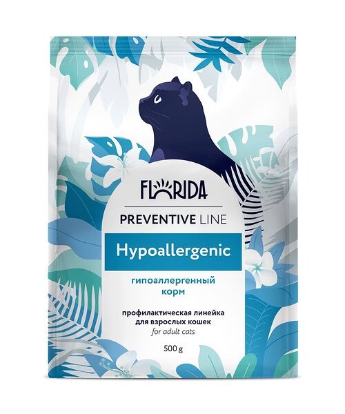 Сухой корм Florida Preventive Line Hypoallergenic для кошек, 500г