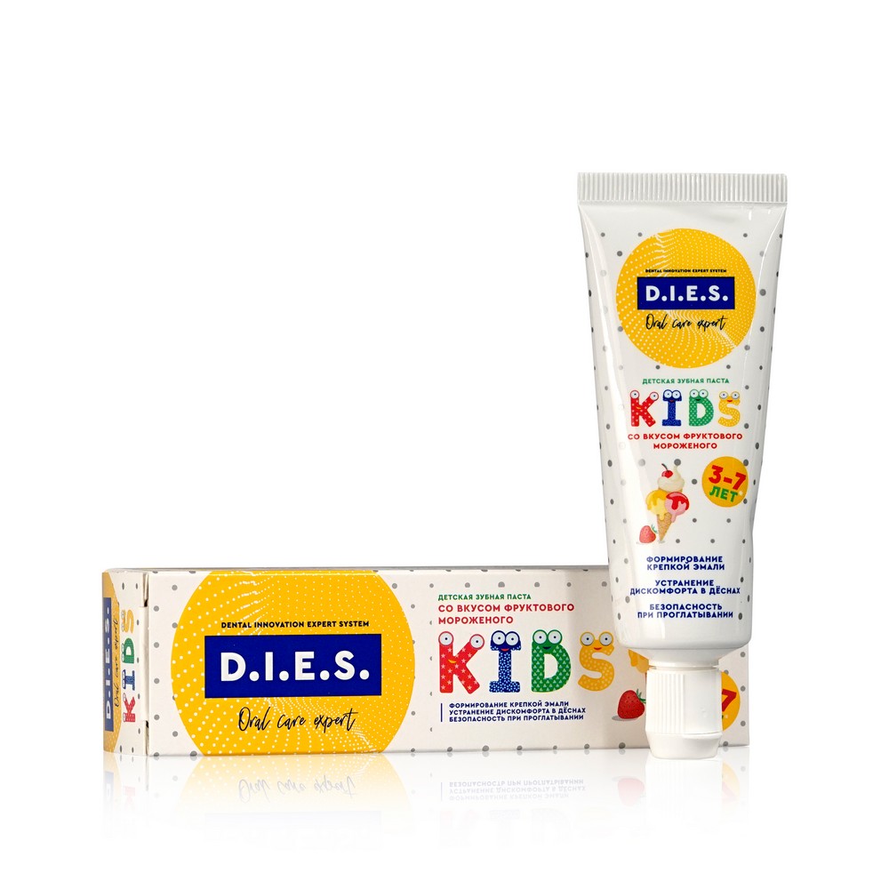 

Детская зубная паста D.I.E.S. Kids " Фруктовое мороженое " 3+, 45 г