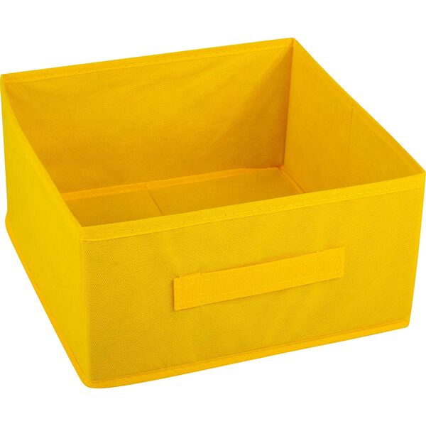 Короб для хранения Рыжий кот, 28х28х14 см, складной, без крышки, спанбонд, желтый