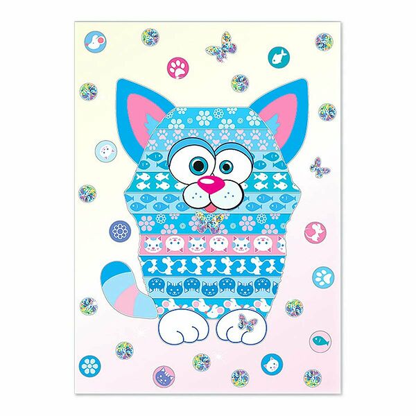 АС 19-217 Набор для картины 'Полосатик Мурсик' (антистресс) 12,5*17,5 см Клевер