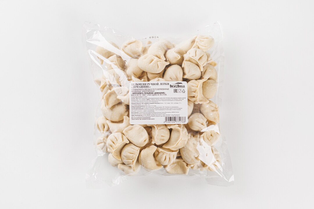 

Пельмени ВкусВилл Домашние ручной лепки 1 кг