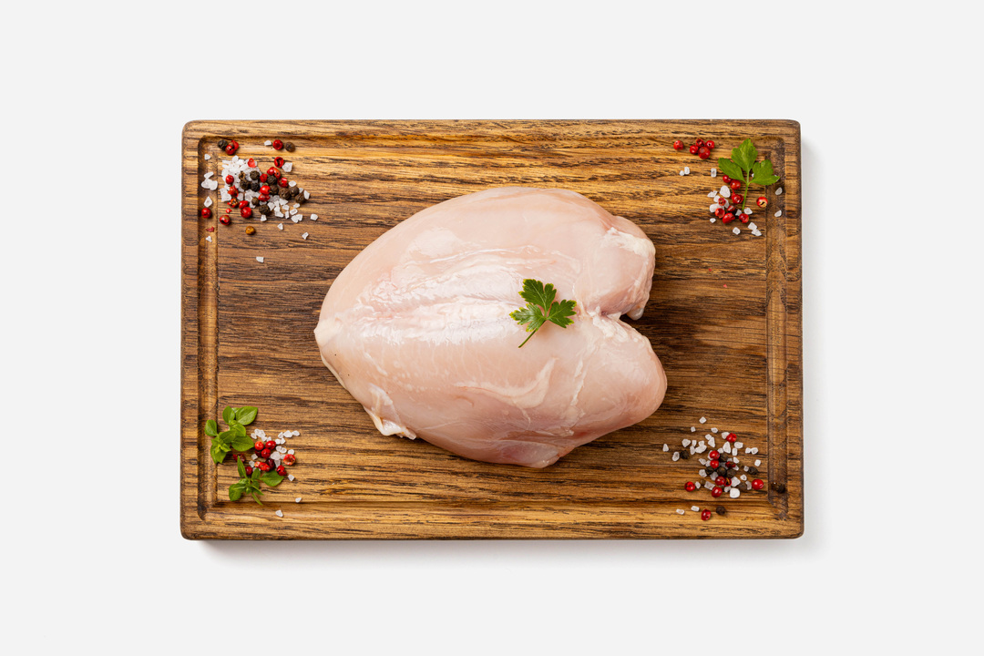 

Грудка куриная ВкусВилл на кости без кожи ГП, вес