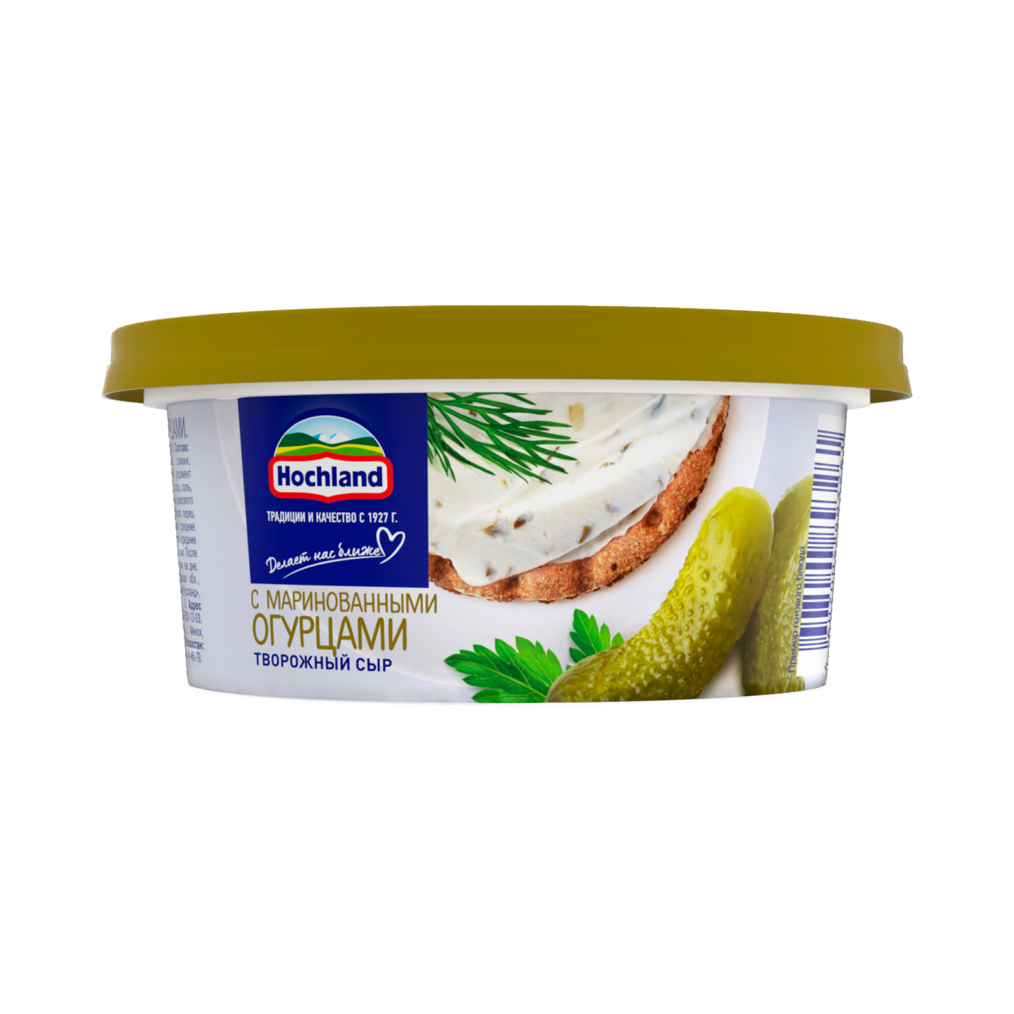 

Сыр творожный Hochland с маринованными огурцами 60% 140 г