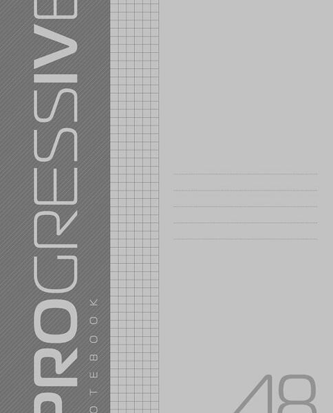 Тетрадь Hatber Progressive Серая в клетку 48л А5