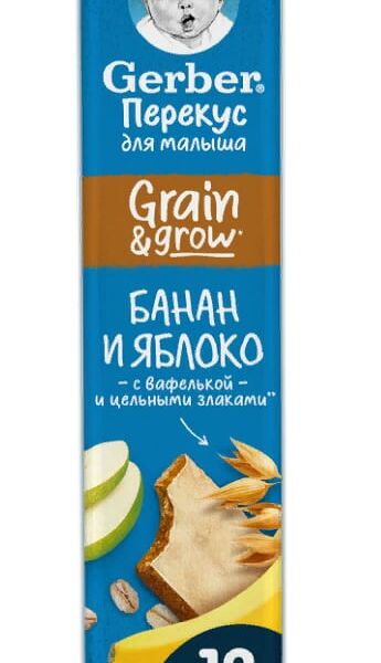 Батончик фруктовый «Яблоко и банан» с 12 месяцев, Gerber