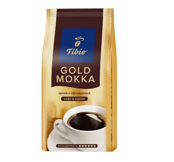 Кофе Tibio Gold Mokka натуральный жареный в зёрнах, 1000 г