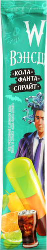 Фруктовый лед ВЭНСДЭЙ Кола-Фанта-Спрайт трехслойный, эскимо, 60г