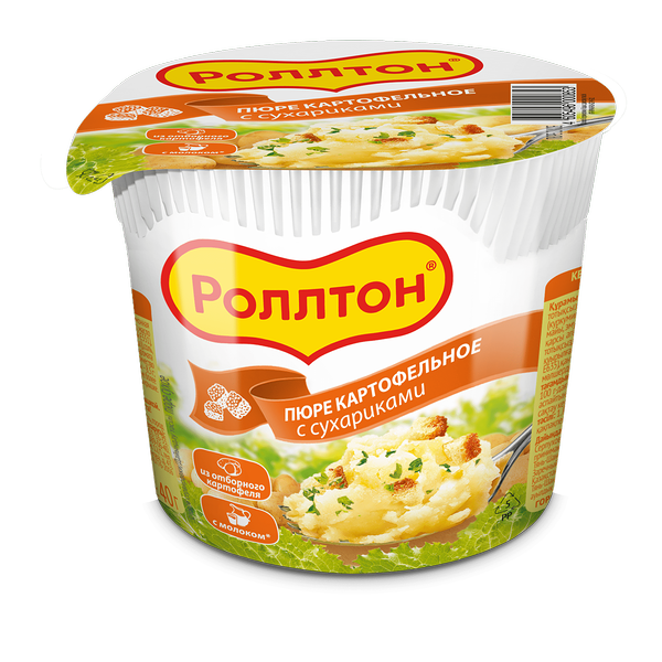 Пюре картофельное Роллтон с сухариками