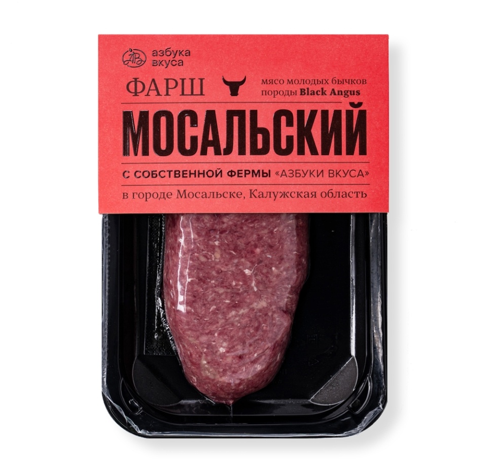 

Фарш Азбука Вкуса Мосальский из мяса молодых бычков 500 г