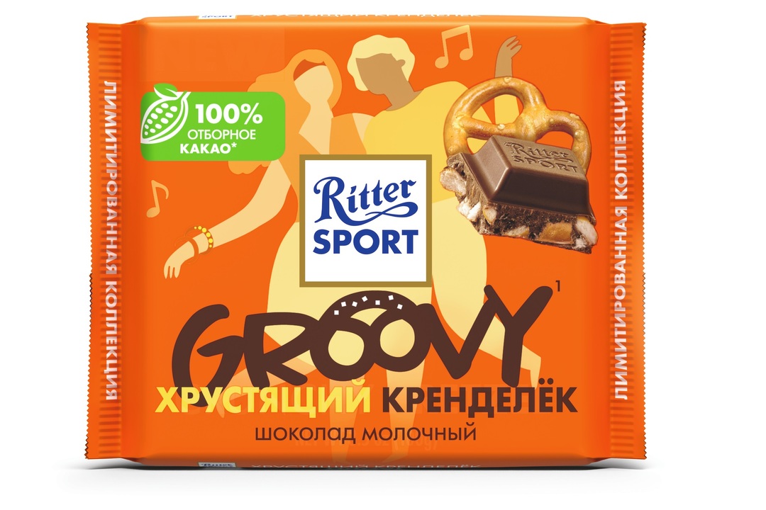 

Шоколад молочный Ritter Sport Хрустящий кренделек 100 г