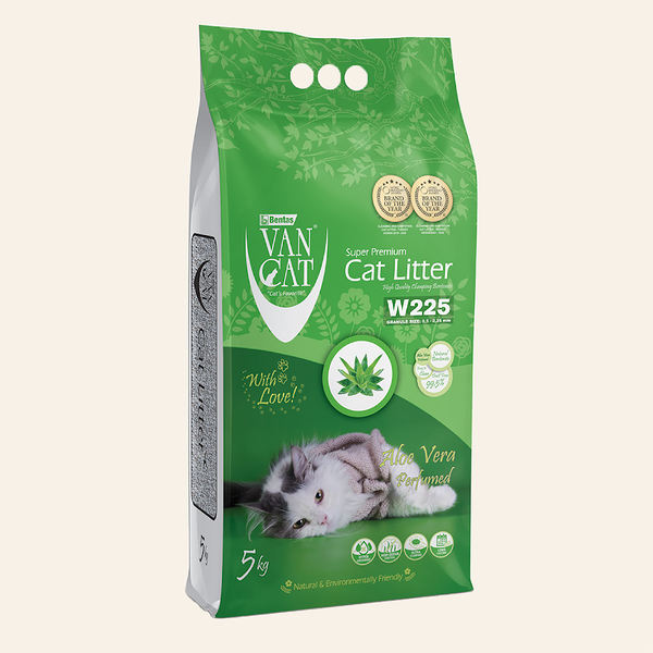 Van Cat Комкующийся наполнитель, без пыли Алоэ Вера 5 кг