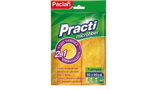 Тряпка для пола из микрофибры Paclan Practi 50х60 см, 1 шт