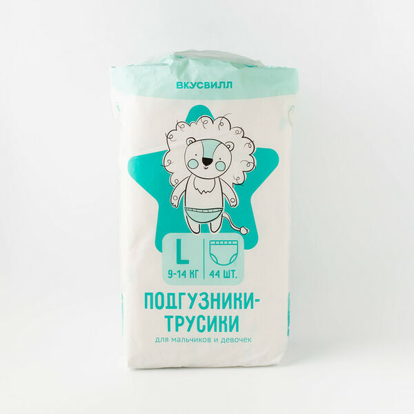 Подгузники-трусики L (9-14 кг), 44 шт