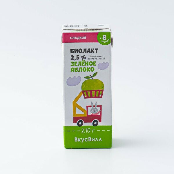 Биолакт детский с яблоком 2,5% 210 г
