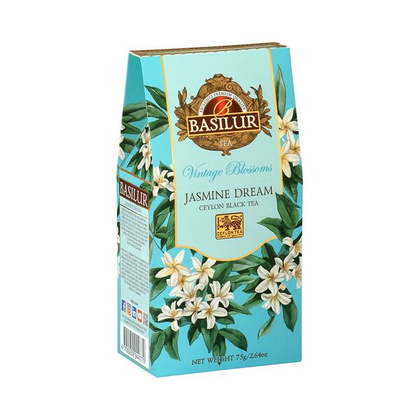 Чай черный Basilur Винтажные цветы карт. 75г лист. аром. Жасминовая мечта