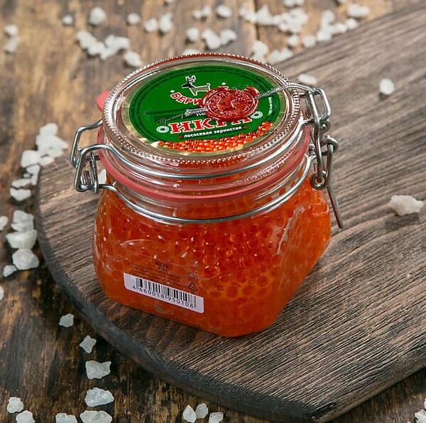 Икра кеты в стекле