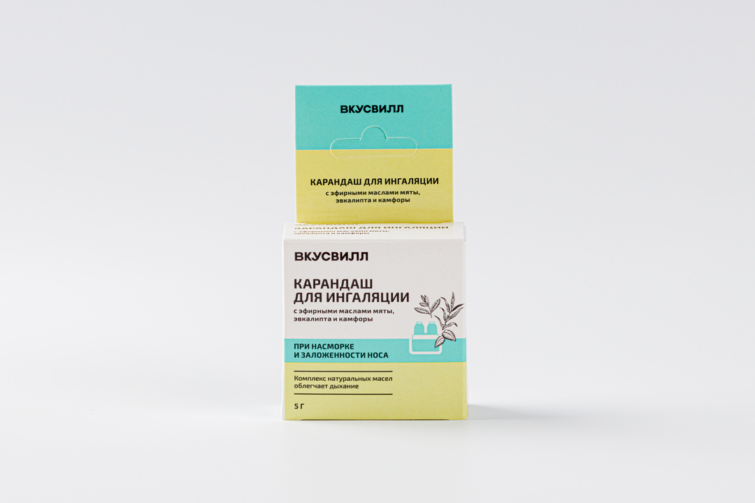 

Карандаш для ингаляции с эфирными маслами мяты, эвкалипта и камфоры, 5 г