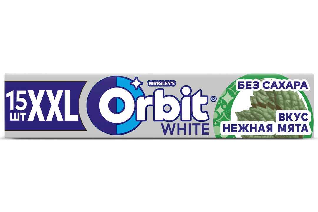 

Жевательная резинка Orbit XXL нежная мята 20.4 г