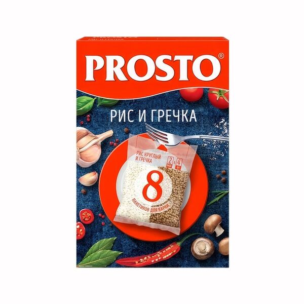Ассорти Prosto рис и гречка, 8х62.5г, 500г