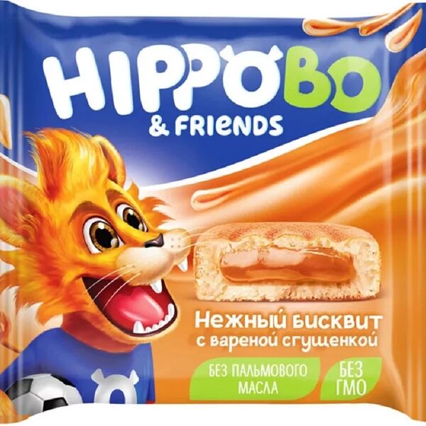 Пирожное Hippo Bo & friends с вареной сгущенкой