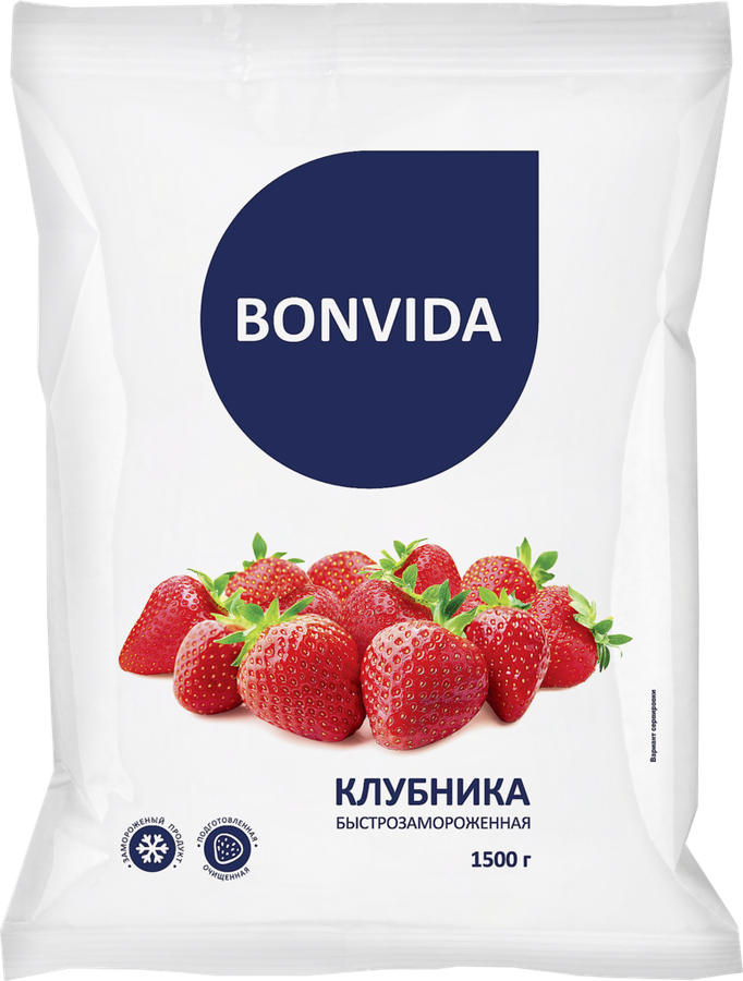 

Клубника Bonvida замороженная 1.5 кг