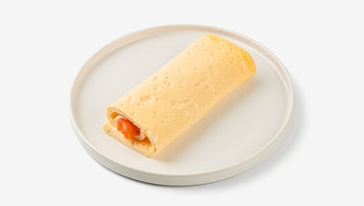 Омлет-ролл Вкусвилл с копченой форелью и сливочным соусом, кафе, 180г