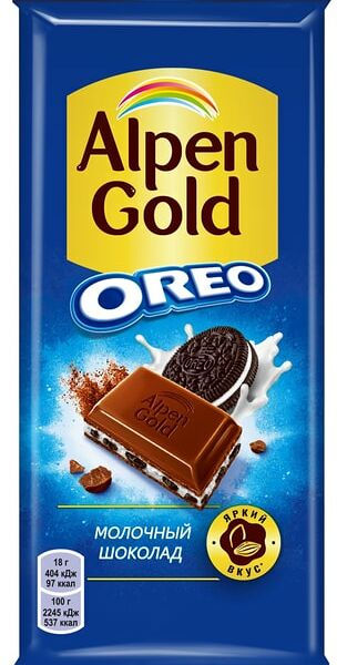 Шоколад Alpen Gold Молочный Орео 85г