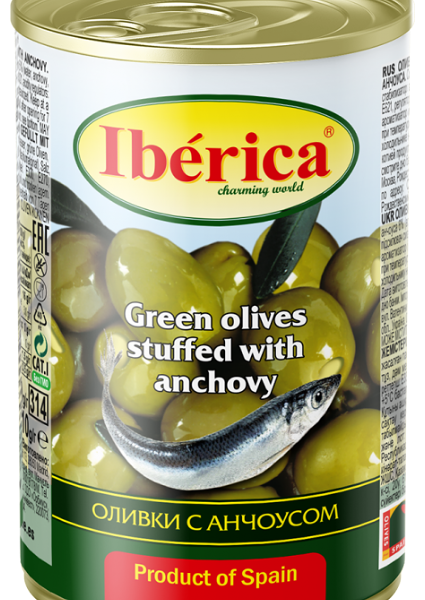 Оливки Iberica с анчоусом 300 г