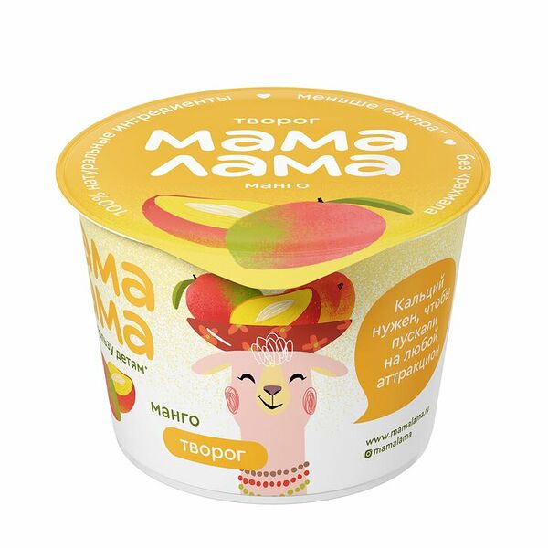 Творог Мама Лама Манго 3.8%, 100 г