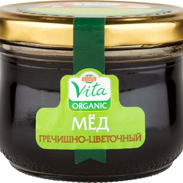 Мёд гречишно-цветочный Глобус Вита Organic