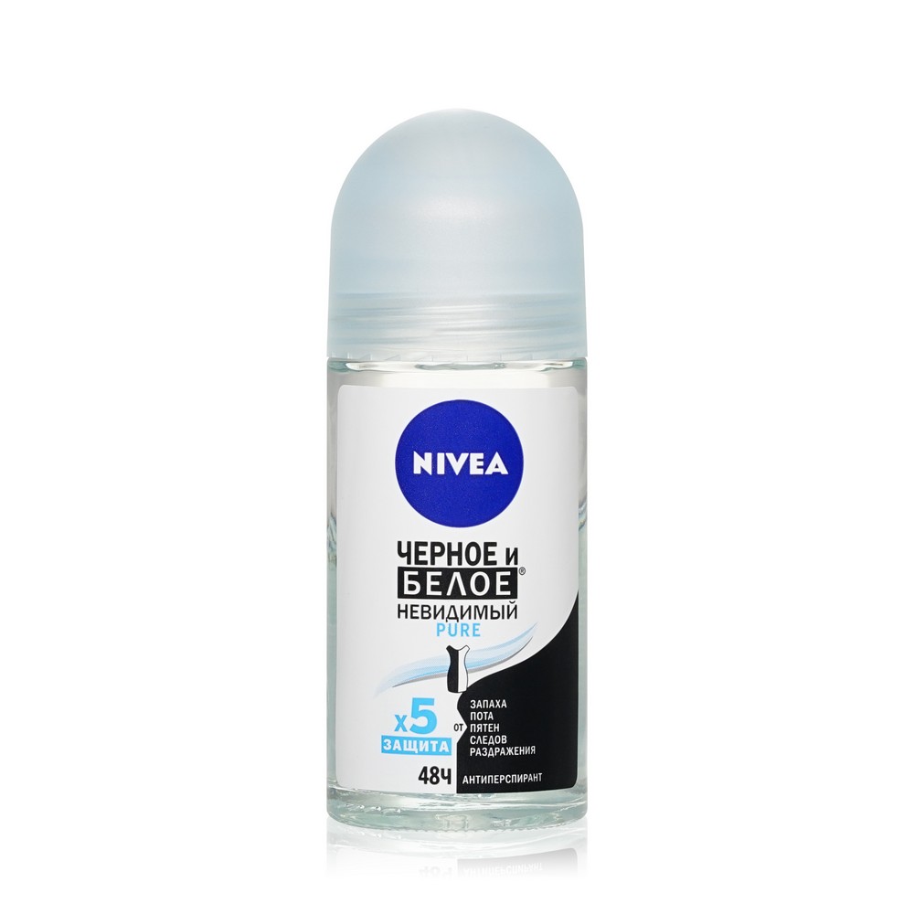 

Антиперспирант роликовый Nivea Черное и Белое Невидимый Pure 50 мл