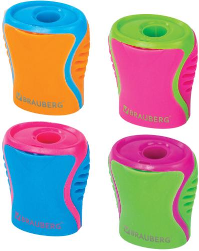 

Точилка Brauberg Mix с контейнером 1 шт. цвет в ассортименте