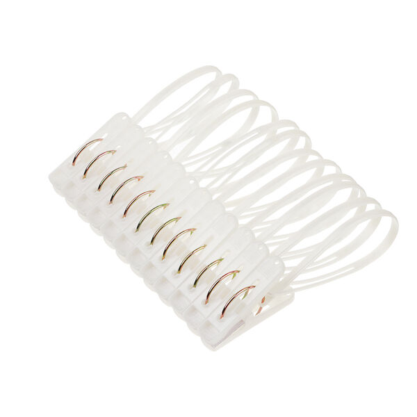 Vetta набор прищепок с петлей 12 шт, пластик, белые