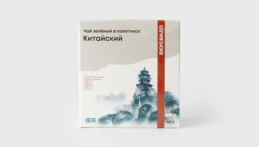 Чай зеленый китайский в пакетиках ВкусВилл